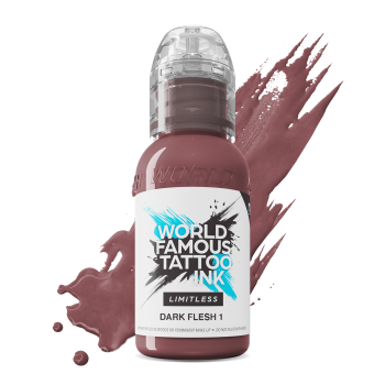 World Famous Limitless Tattoofarbe - Dark Flesh 1 - 30ml.